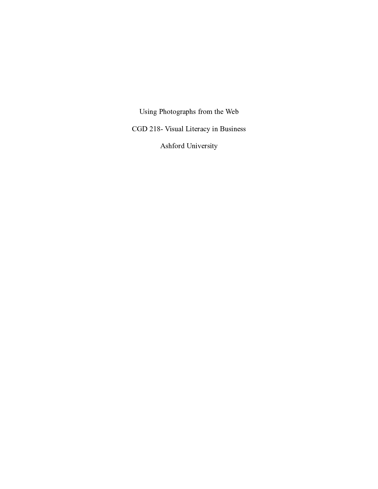Preview of CGD 218 Week 3 USING PHOTGRAPHS.docx